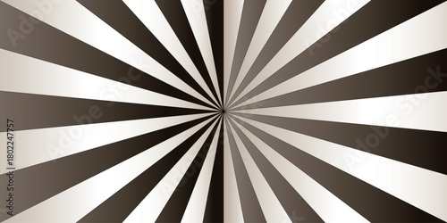 Sunburst Modern retro vintage sunrise sunbeam element spiral striped. Spiral starburst and striped pattern. circle motifs. Radial rays light retro design with vintage beam sunburs.