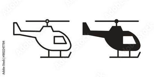 Helicopter icon for web, app, infographic.