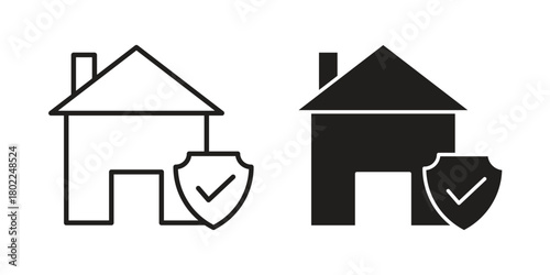 Home insurance icon for web, app, infographic.