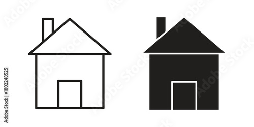Home icon for web, app, infographic.