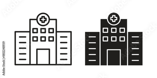 Hospital icon for web, app, infographic.