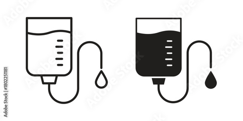 IV drip icon for web, app, infographic.