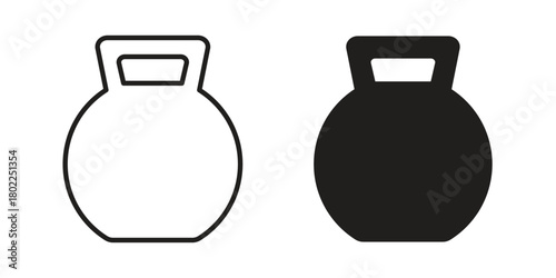 Kettlebell icon for web, app, infographic.