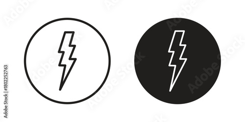 Lightning icon for web, app, infographic.