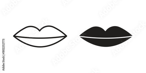 Lips icon for web, app, infographic.