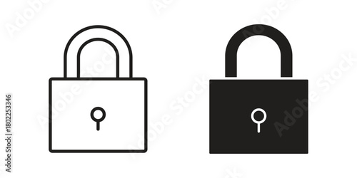 Lock icon for web, app, infographic.