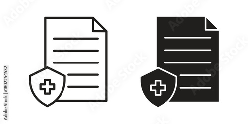 Medical insurance icon for web, app, infographic.