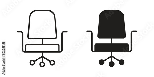 Office chair icon for web, app, infographic.