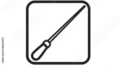 ## **25. Conductor baton outline icon vector**
