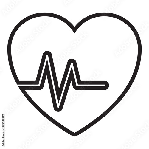 Heartbeat Vital Sign Graphics Medicine Healthcare Electrocardiogram EKG Medical Wellness Cardio Cardiology Health Icon