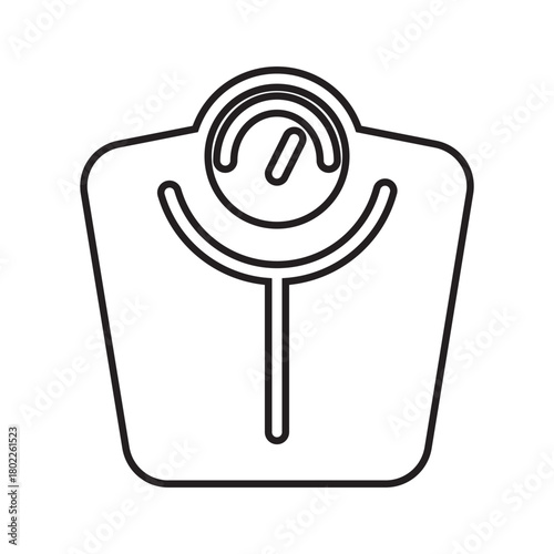 Bathroom Scale Weight Loss Icon Vector Graphic Outline Illustration for Healthy Living Exercise and Dietary Planning
