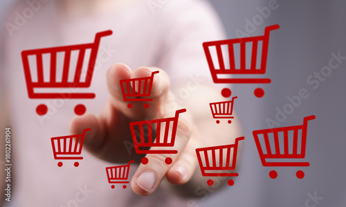 Concept of online shopping ...