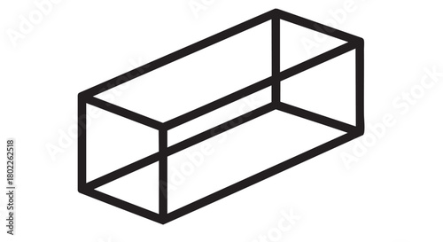 ## **13. Rectangular prism outline icon vector**
