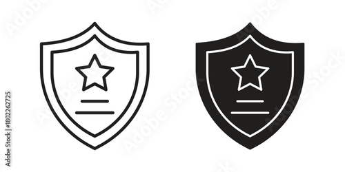Police badge icon for web, app, infographic.