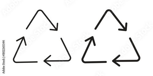 Recycle icon for web, app, infographic.