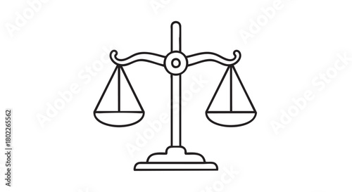 ## **21. Scales of justice outline icon vector**
