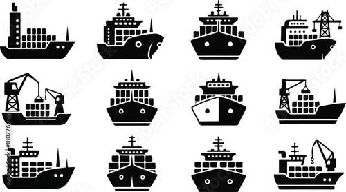 container ship vector