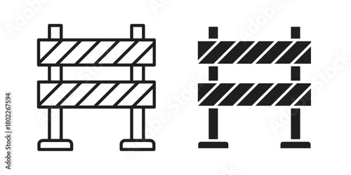 Roadblock icon for web, app, infographic.