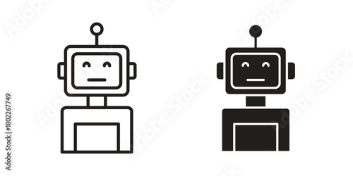 Robot icon for web, app, infographic.