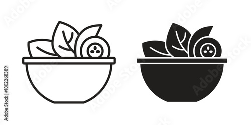 Salad icon for web, app, infographic.