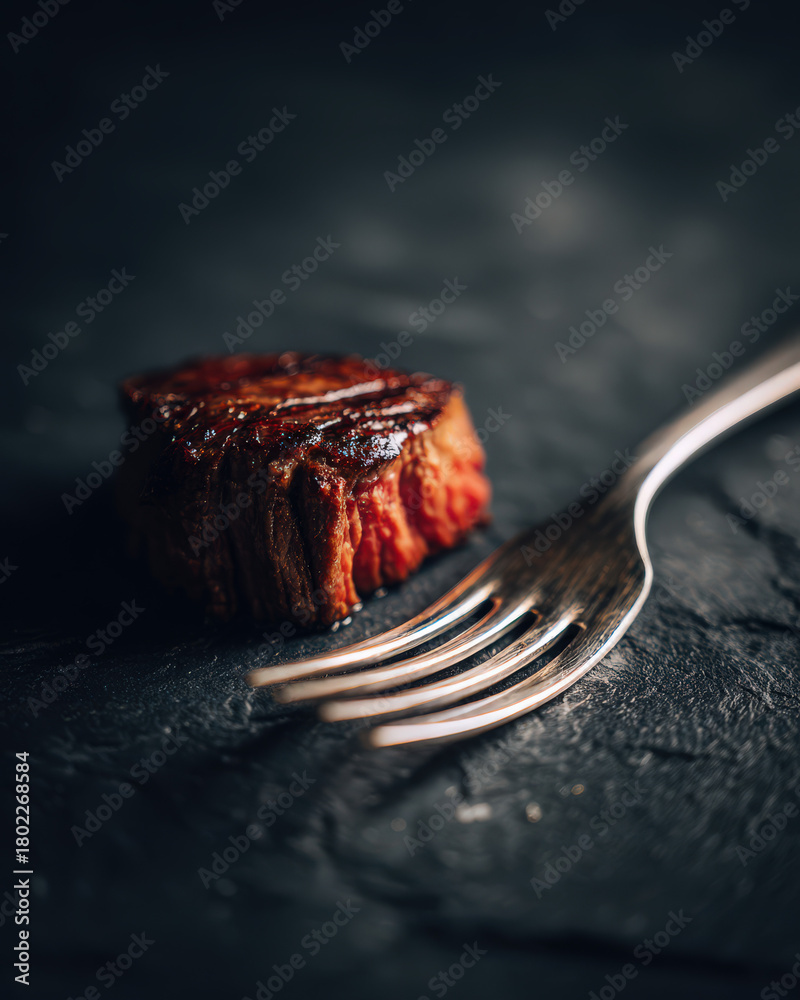 Fototapeta premium isolated shiny fork on white background