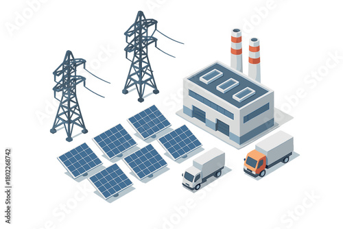 Isometric renewable energy generation and power transmission system components