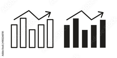 Sales growth icon for web, app, infographic.