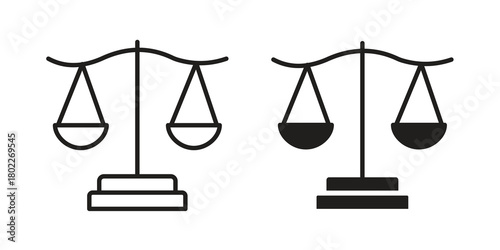 Scales icon for web, app, infographic.