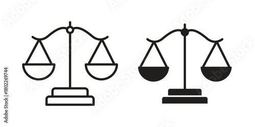 Scales of justice icon for web, app, infographic.