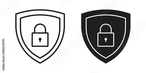 Security lock icon for web, app, infographic.