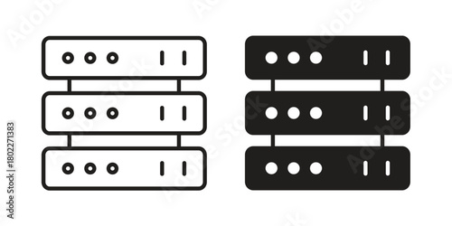 Server rack icon for web, app, infographic.