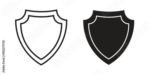 Shield icon for web, app, infographic.