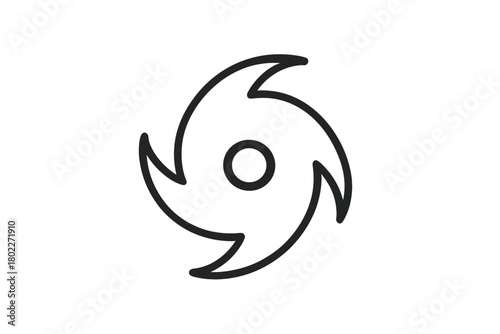 Simple outline icon representing a hurricane or cyclone weather phenomenon