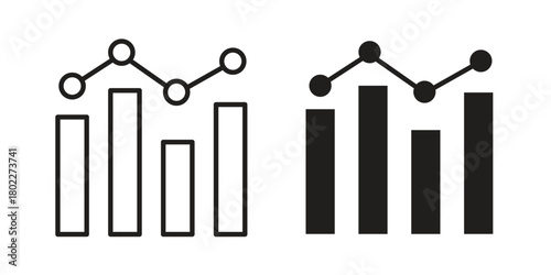 Statistics icon for web, app, infographic.