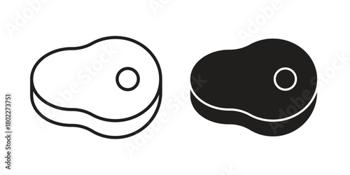 Steak icon for web, app, infographic.