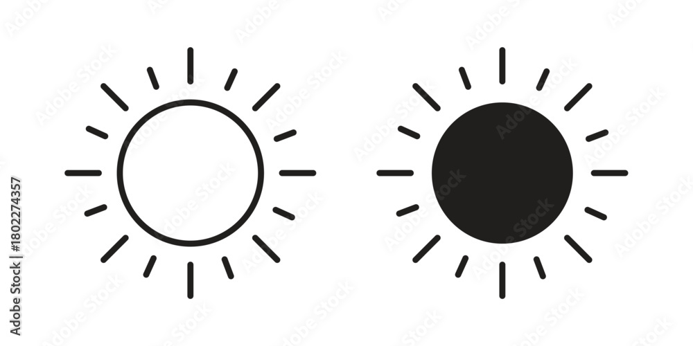 Obraz premium Sun icon for web, app, infographic.