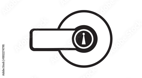 ## **22. Door knob lock privacy button outline vector**
