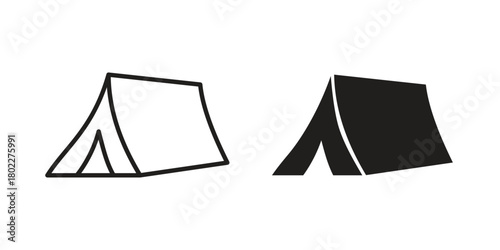 Tent icon for web, app, infographic.