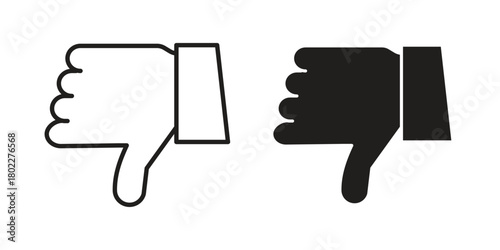 Thumbs down icon for web, app, infographic.