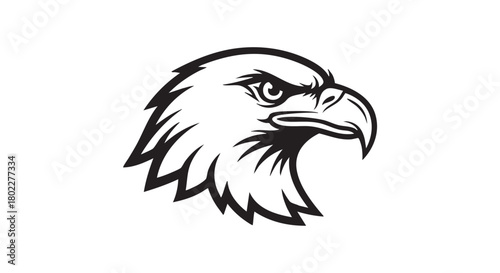 ## **1. Bald eagle head single icon SVG vector logo**
