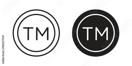 Trademark icon for web, app, infographic.