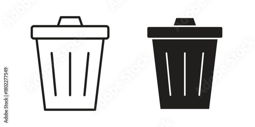 Trash icon for web, app, infographic.