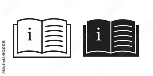 User guide icon for web, app, infographic.