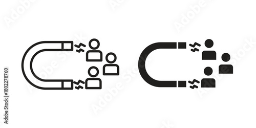 User engagement icon for web, app, infographic.