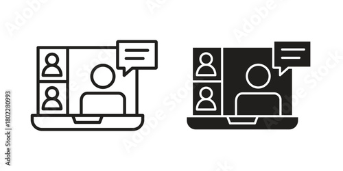 Webinar icon for web, app, infographic.