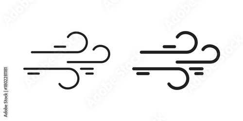 Windy icon for web, app, infographic.