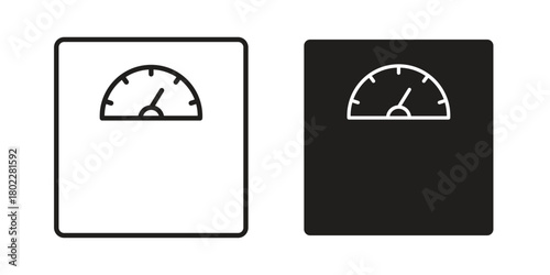 Weight scale icon for web, app, infographic.