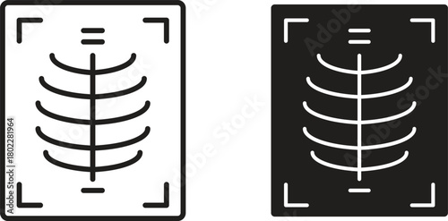 X-ray scan icon for web, app, infographic.
