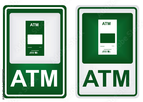 ATM machine sign. vector illustration	
