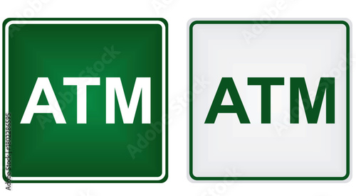 ATM machine sign. vector illustration	
